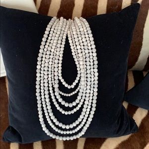 Bauble Bar white and gray necklace